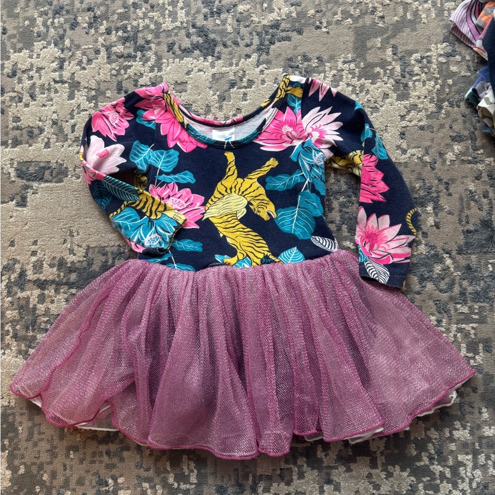Bonds Floral Kids Dance Dress - Pink and Blue